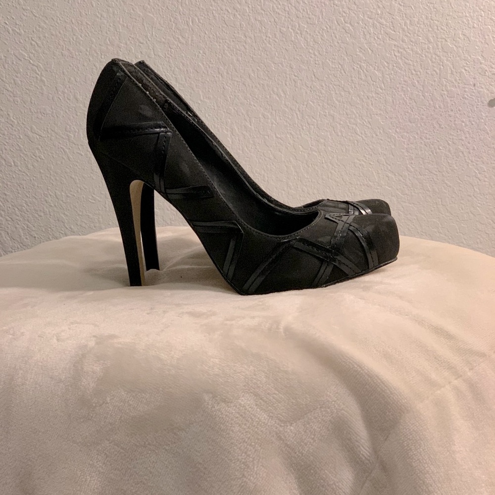 Gray high heels